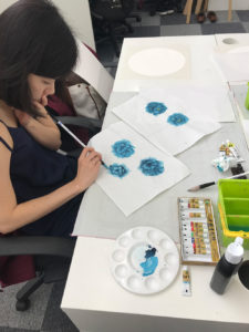 chinese painting workshop - painting peony